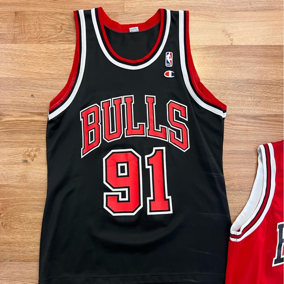 Vintage Chicago Bulls Champion Oroginal Rodman Pippen Basketball NBA Jerseys - Picture 2 of 5
